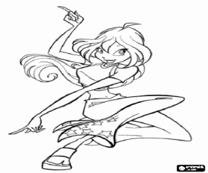 Coloriage Bloom, le chef du Winx Club