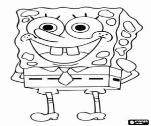 Coloriage Bob l'�ponge est le h�ros des aventures de Bikini Bottom avec leurs voisins et amis