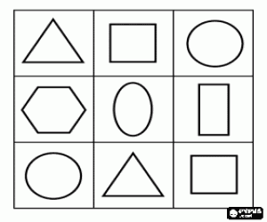 Coloriage Bo�te de figures g�om�triques