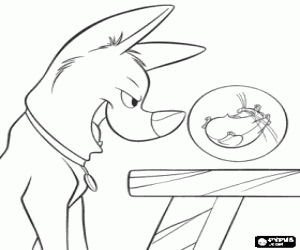 Coloriage Bolt avec Rhino