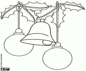 Coloriage Boules et cloche pour d�corer l'arbre de No�l