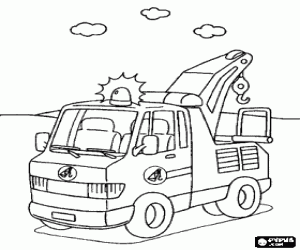 Coloriage Camion de d�pannage d'assistance en route