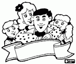 Coloriage Carte de voeux pour papa sur la F�te des P�res