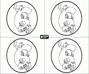 Coloriage C�l�brez la f�te d'anniversaire de 6 ans avec vos amis