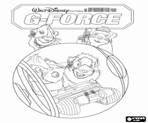Coloriage Certains des agents sp�ciaux de l'�quipe de G-Force