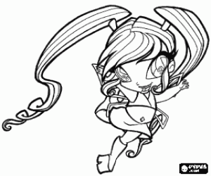 Coloriage Chatta, la petite f�e de Flora