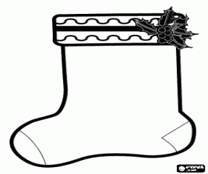 Coloriage Chaussette de No�l pour d�corer