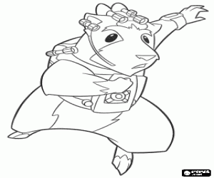 Coloriage Chef d'�quipe de G-Force, l'agent de Darwin