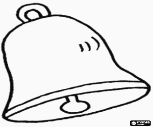 Coloriage Cloche qui sonne � �tre frapp� par le battant qui accroche dans son int�rieur