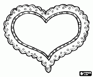 Coloriage C�ur pour le c�l�bration la Saint-Valentin