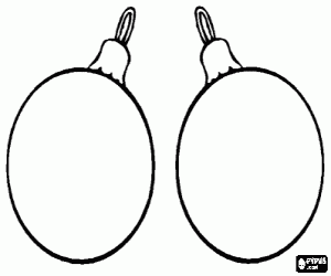 Coloriage Deux boules de No�l pour d�corer