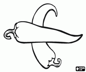 Coloriage Deux piments petits ou poivrons