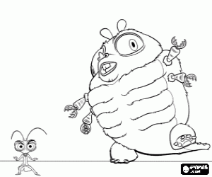 Coloriage Dr Cafard et Insectosaurus