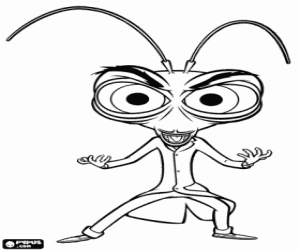 Coloriage Dr Cafard, Ph. D., un scientifique brillant mais fou