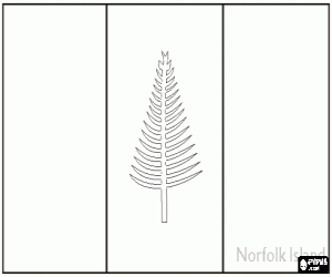 Coloriage Drapeau d'�le Norfolk, territoire autogouvern� associ� � l�Australie