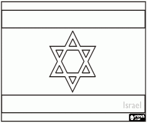 Coloriage Drapeau d'Isra�l