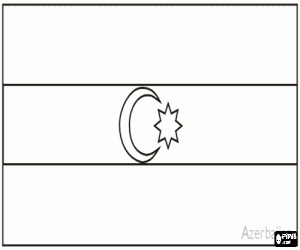 Coloriage Drapeau de l'Azerba�djan