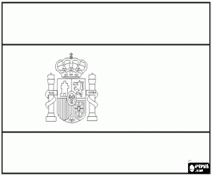 Coloriage Drapeau de l'Espagne