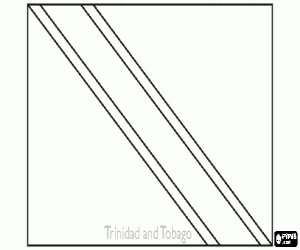 Coloriage Drapeau de Trinit�-et-Tobago ou Trinidad-et-Tobago