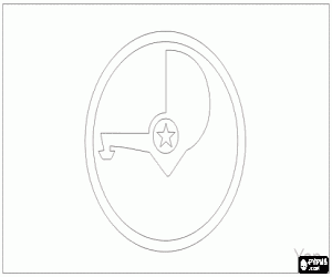 Coloriage Drapeau de Yap, un des �tats f�d�r�s de Micron�sie