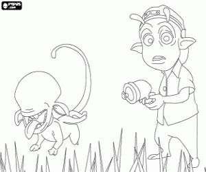 Coloriage Eckle obs�d� par les monstres et les �trangers avec le chien