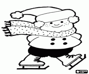 Coloriage Enfant pratiquant du patinage sur glace