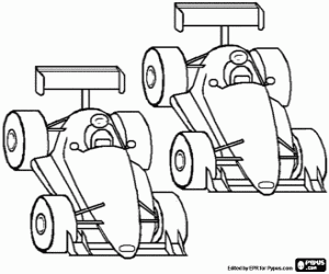 Coloriage F1 sur la grille