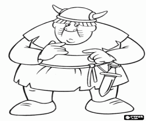 Coloriage Faxe, le Viking avec l'app�tit plus grande, le plus grand et plus forte des vikings de Flake 