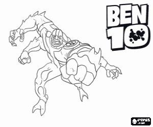 Coloriage Fourarms ou Quad est l'alien d'attaquer favori de Ben 10