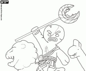 Coloriage Gingy ou Gingerbread Man est un cookie qui se bat et contribue � Shrek