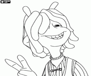 Coloriage Glar, l'ami hippie de Neera 