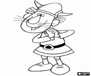 Coloriage Gorm, le Viking qui est excit�