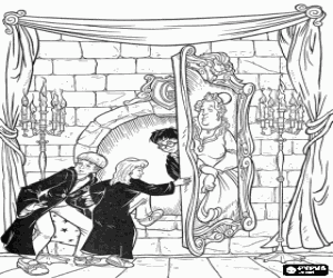 Coloriage Harry Potter et ses amis en passant par une porte secr�te