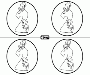 Coloriage Invitations pour la f�te d'anniversaire 2 ann�es