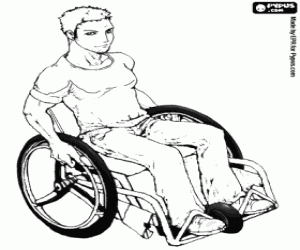 Coloriage Jake Sully, parapl�gique marine dans son fauteuil roulant. L'esprit de Jake se d�place d'un avatar Na'vi.