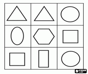 Coloriage Jouer avec la bo�te de formes, apprendre � reconna�tre des formes g�om�triques