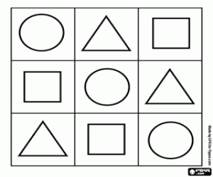Coloriage Jouez avec les cercles, les carr�s et les triangles