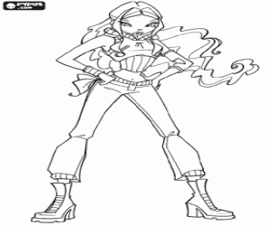 Coloriage Layla, la princesse de la plan�te Andros et la f�e des fluides 