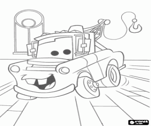 Coloriage Le commandant de grue fid�le dans la ville de Radiator Springs