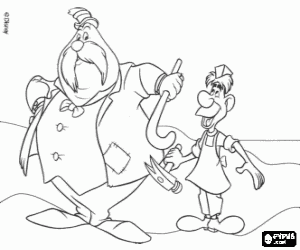Coloriage Le Morse et le Charpentier, les personnages dans un po�me