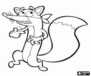 Coloriage Le renard Swiper est toujours essayer de voler quelque chose Dora