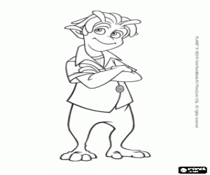Coloriage Lem et ses amis vont aider l'astronaute Chuck