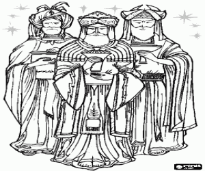 Coloriage Mages avec leurs dons et leurs �l�gantes robes