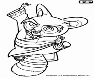 Coloriage Ma�tre Shifu, le meilleur entra�neur des combattants de la Chine 
