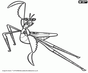 Coloriage Master Mantis pr�ts � se battre