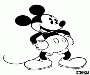 Coloriage Mickey Mouse, personnage le plus c�l�bre de Disney