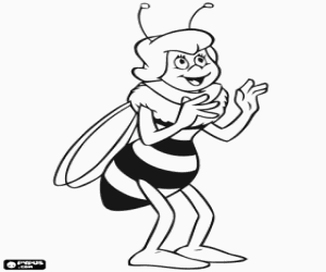 Coloriage Mlle Cassandra, professeure � l'�cole des abeilles