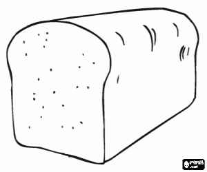 Coloriage Pain de mie pour fer en tranches, comme un pain pr�-tranch�
