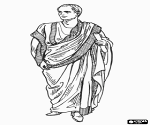 Coloriage Patricien romain dans sa toge