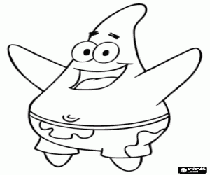 Coloriage Patrick Star est le meilleur ami de Bob l'�ponge